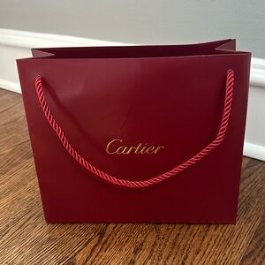 Cartier Red Gold EMPTY Shopping Gift Bag